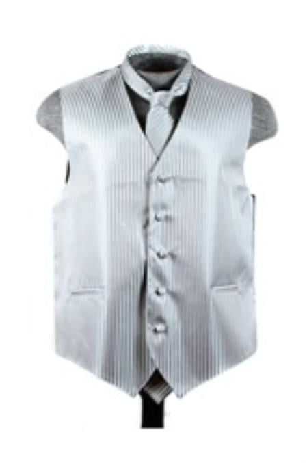 Mensusa Products Vest Tie Set Grey