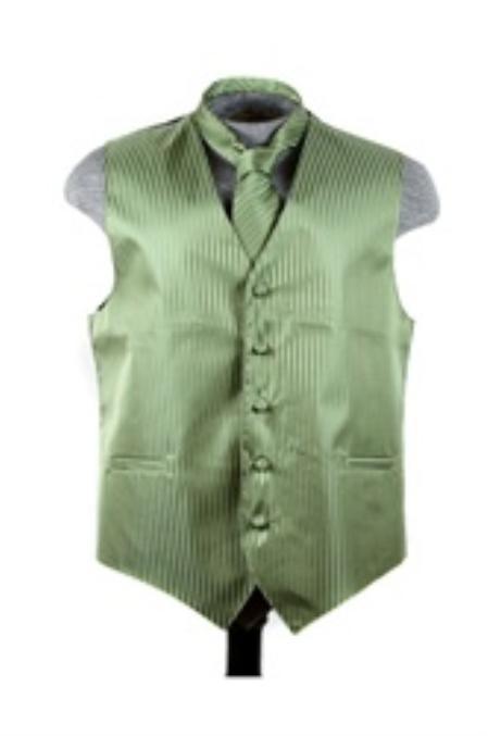 Mensusa Products Vest Tie Set Olive