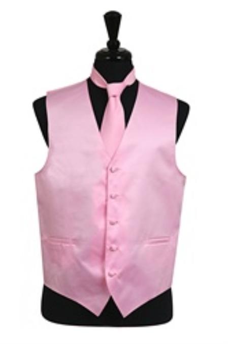 Mensusa Products Vest Tie Set Pink