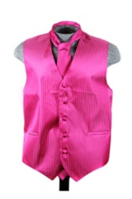 Mensusa Products Vest Tie Set Red Violet