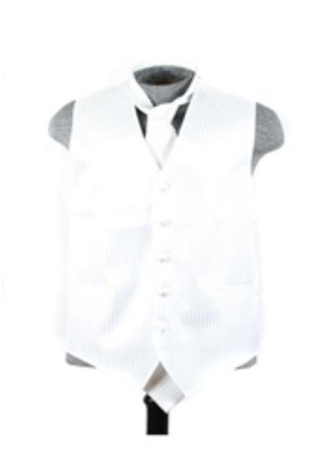 Mensusa Products Vest Tie Set white
