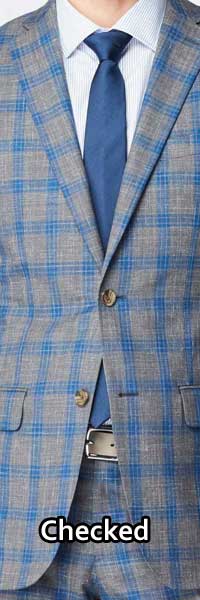 BLUE checked SUITS