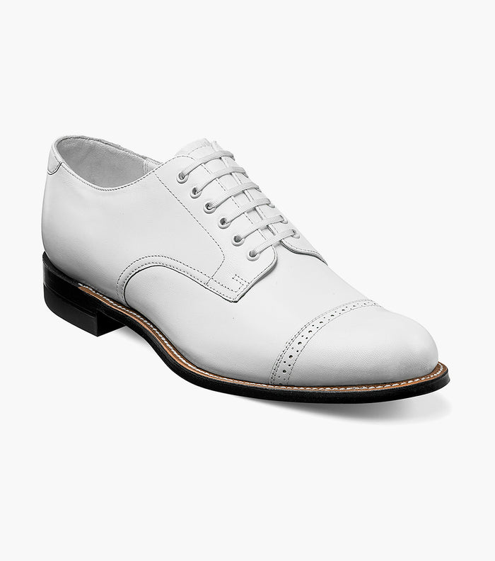 Stacy Adams MADISON Cap Toe Oxford White by Stacy Adams Shoes