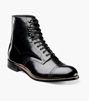 Stacy Adams MADISON Cap Toe Boot Black by Stacy Adams Shoes