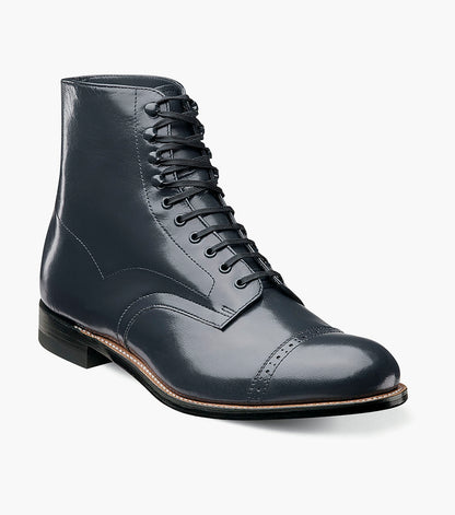 Stacy Adams MADISON Cap Toe Boot Navy by Stacy Adams Shoes