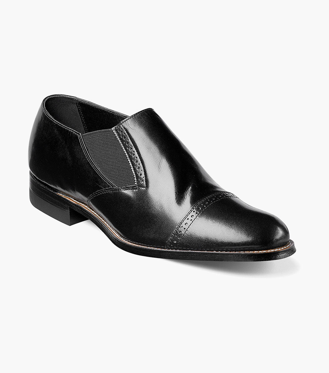 Stacy Adams MADISON Cap Toe Slip On Black by Stacy Adams Shoes