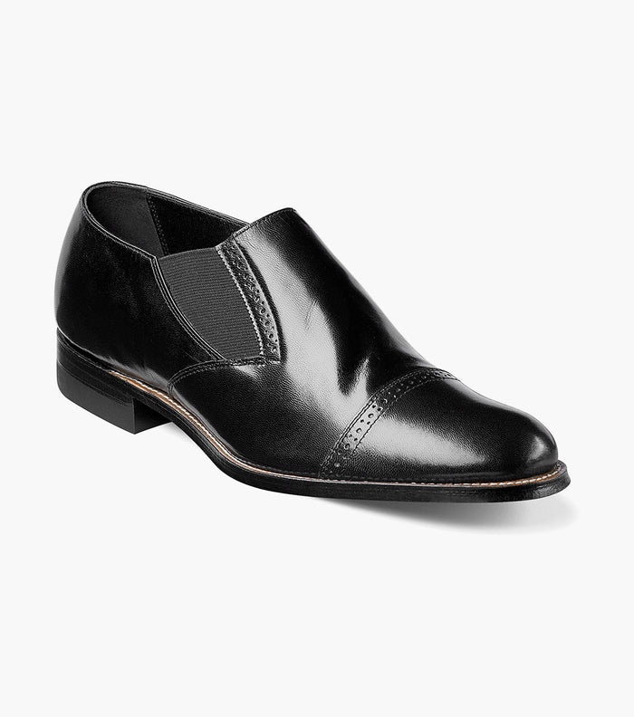 Stacy Adams MADISON Cap Toe Slip On Black by Stacy Adams Shoes