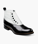Stacy Adams MADISON Spectator Spat Cap Toe Boot Black w/White by Stacy Adams Shoes