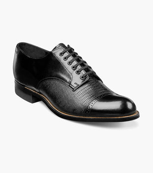 Stacy Adams MADISON Lizard Cap Toe Oxford Black by Stacy Adams Shoes
