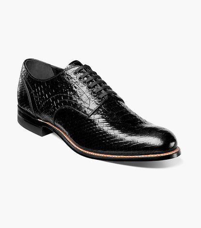 Stacy Adams MADISON Anaconda Plain Toe Oxford Black by Stacy Adams Shoes