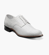 Stacy Adams MADISON Anaconda Plain Toe Oxford White by Stacy Adams Shoes