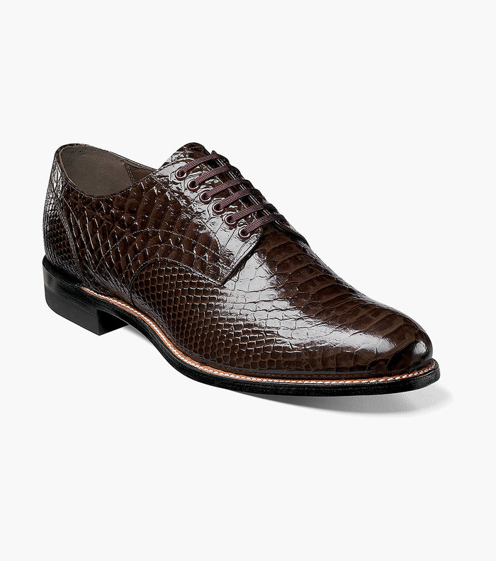 Stacy Adams MADISON Anaconda Plain Toe Oxford Brown by Stacy Adams Shoes