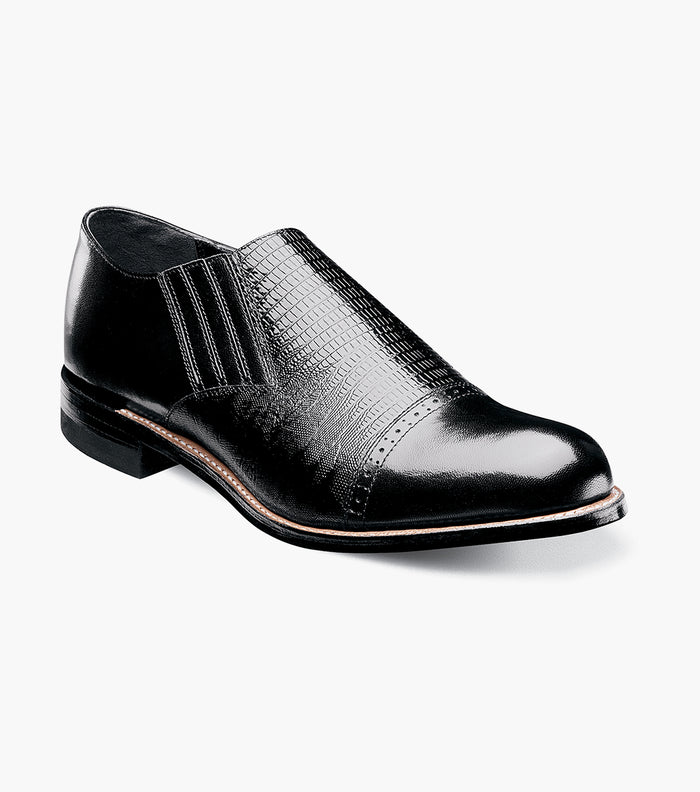 Stacy Adams MADISON Cap Toe Slip On Black by Stacy Adams Shoes