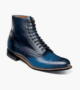 Stacy Adams MADISON Cap Toe Lace Up Boot Blue by Stacy Adams Shoes