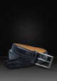 Mens Black Crocodile Belt