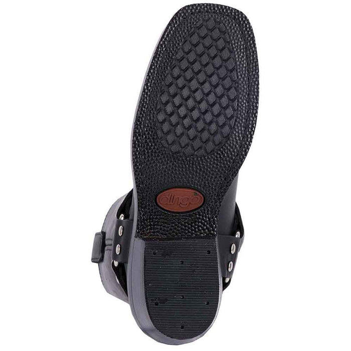 Dingo Black Womens Leather Motor Cycle Boots - Image 3