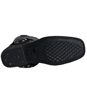 Dingo Black Womens Leather Motor Cycle Boots - Image 2