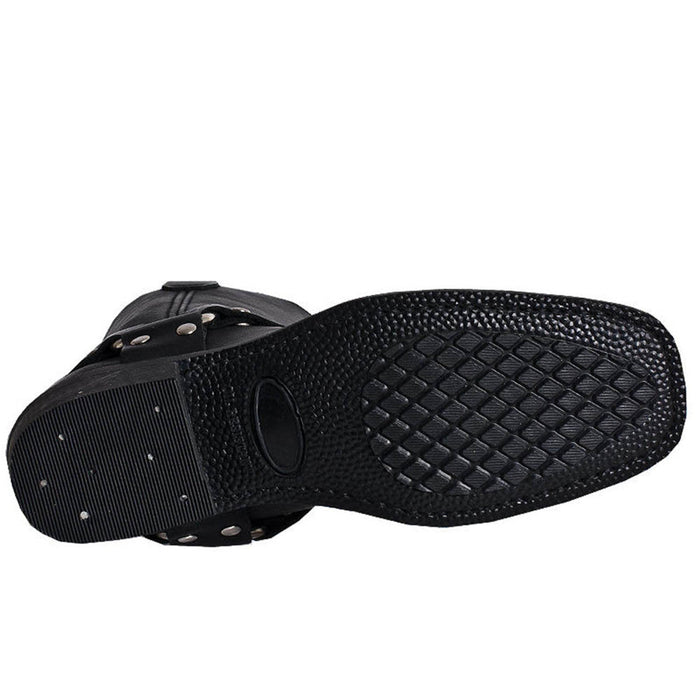 Dingo Black Womens Leather Motor Cycle Boots - Image 2