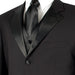 Men's Regular Fit Tuxedo 3 Piece with Vest In Black