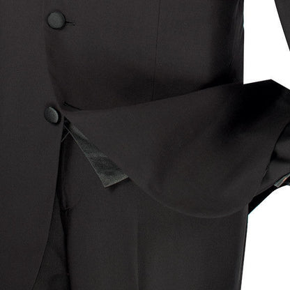 Men's Regular Fit Tuxedo 3 Piece with Vest In Black