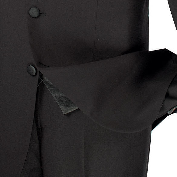 Men's Regular Fit Tuxedo 3 Piece with Vest In Black