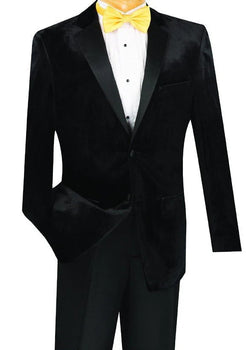 Men's Slim Fit 2 Piece Suit Single Breasted 2 Button Design Smoke