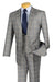 Mens Glen Plaid 3-Piece Suit – Classic Regular Fit Design