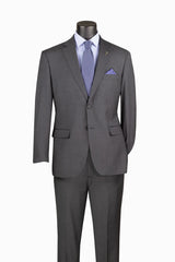 Men's Charcoal Adjustable Waist Two Piece Suit