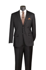 Men's Black Adjustable Waist Two Piece Suit