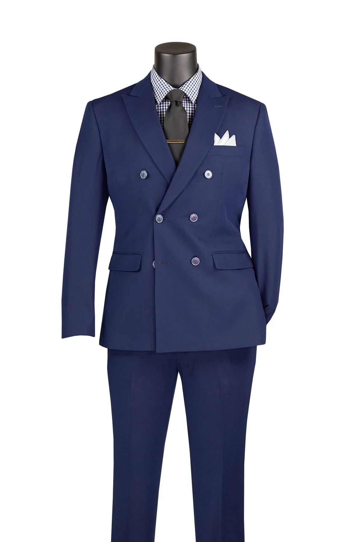 Men's Navy Double Breasted Suit