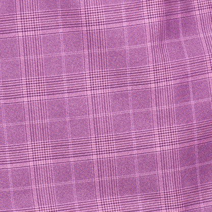 Men's Plum Glen Plaid Double Breasted Two Piece Suit