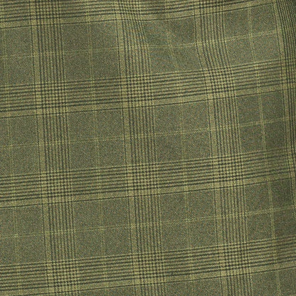 Men's Olive Glen Plaid Double Breasted Two Piece Suit