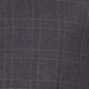 Men's Black Antique Bronze Windowpane Three Piece Suit