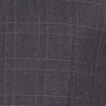 Men's Black Antique Bronze Windowpane Three Piece Suit