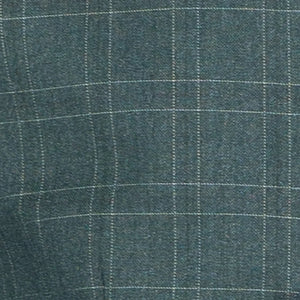 Men's Forest Green Windowpane Three Piece Suit
