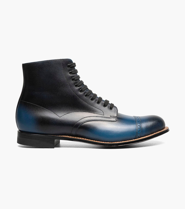 Stacy Adams MADISON Cap Toe Lace Up Boot Blue by Stacy Adams Shoes