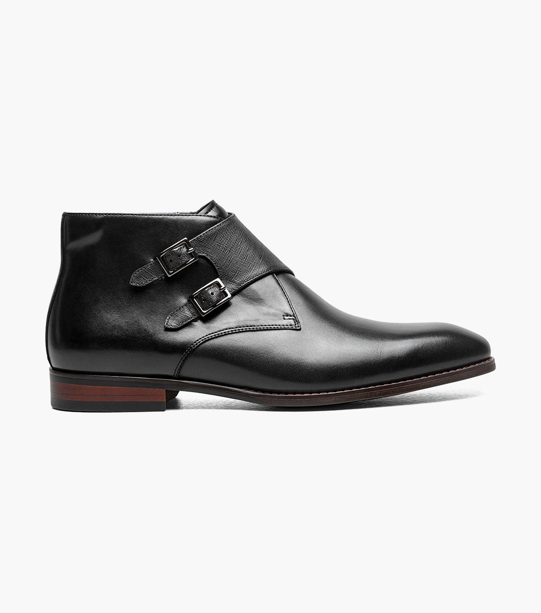 KAIUS Plain Toe Double Monk Strap Boot
