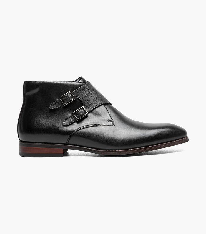 KAIUS Plain Toe Double Monk Strap Boot
