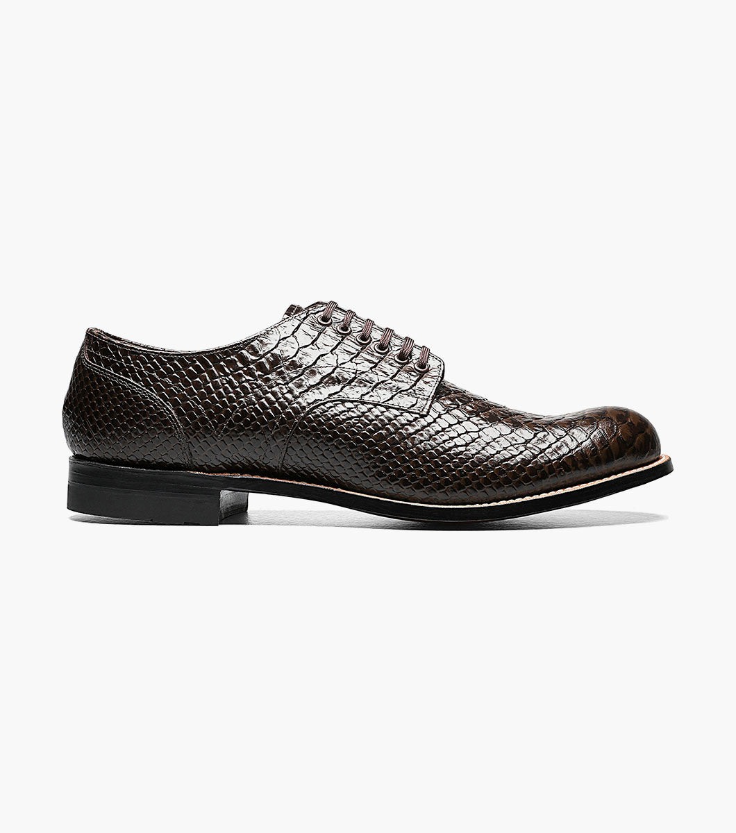 Stacy Adams MADISON Anaconda Plain Toe Oxford Brown by Stacy Adams Shoes