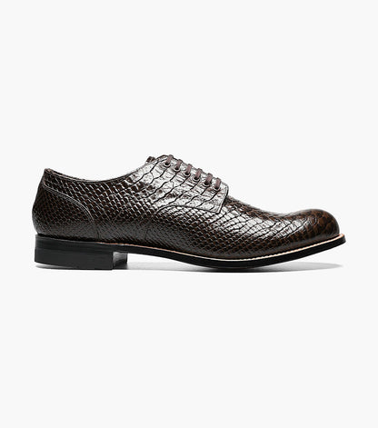 Stacy Adams MADISON Anaconda Plain Toe Oxford Brown by Stacy Adams Shoes