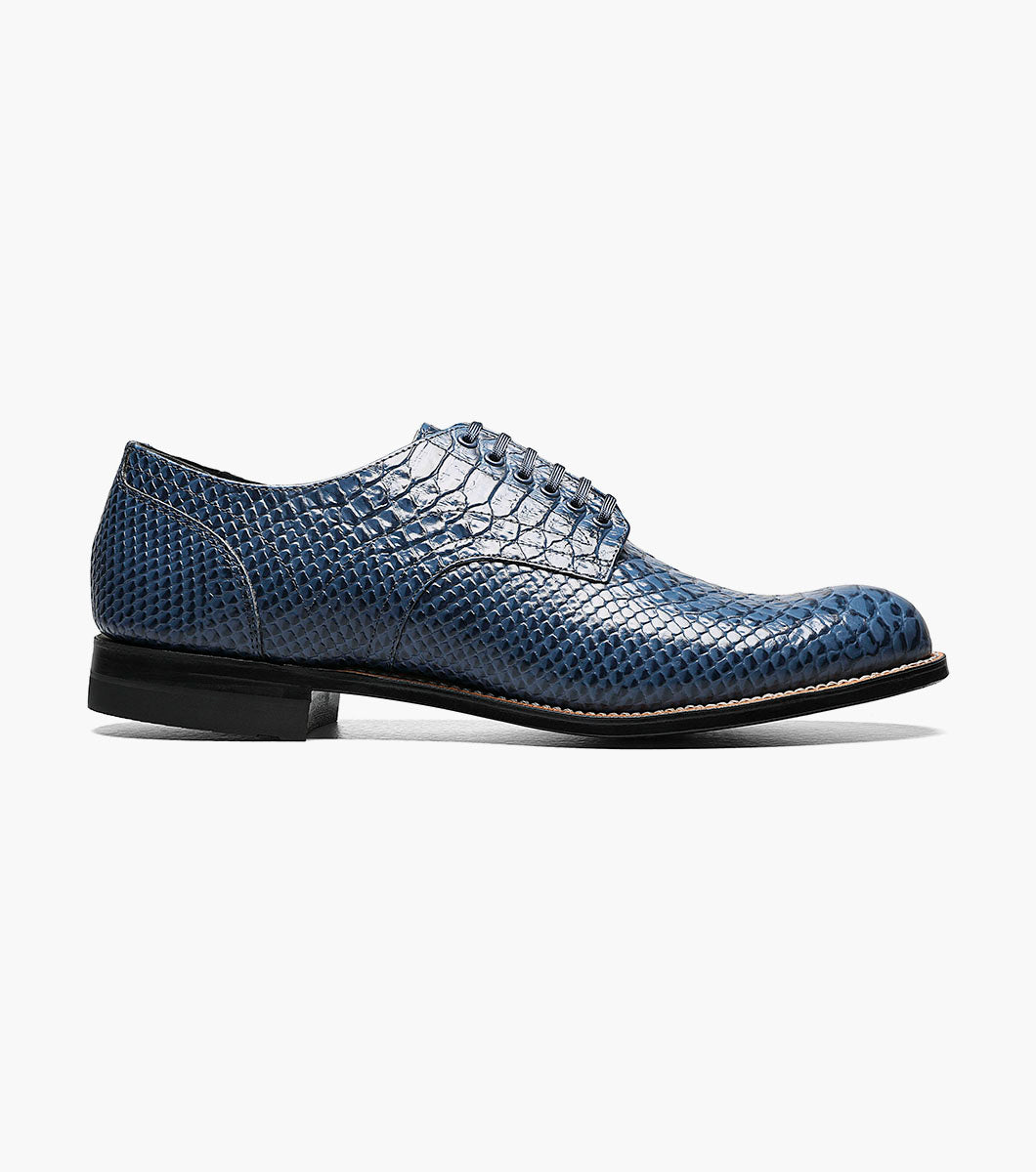 Stacy Adams MADISON Anaconda Plain Toe Oxford Blue by Stacy Adams Shoes