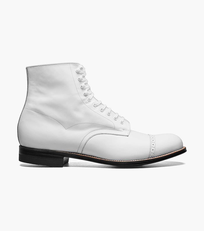 Stacy Adams MADISON Cap Toe Boot White by Stacy Adams Shoes