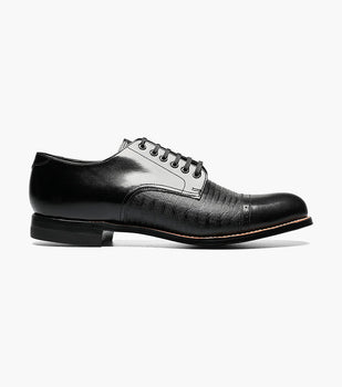 Stacy Adams MADISON Lizard Cap Toe Oxford Black by Stacy Adams Shoes