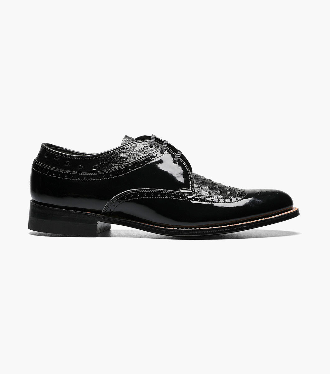 Stacy Adams DAYTON Ostrich Wingtip Oxford Black by Stacy Adams Shoes