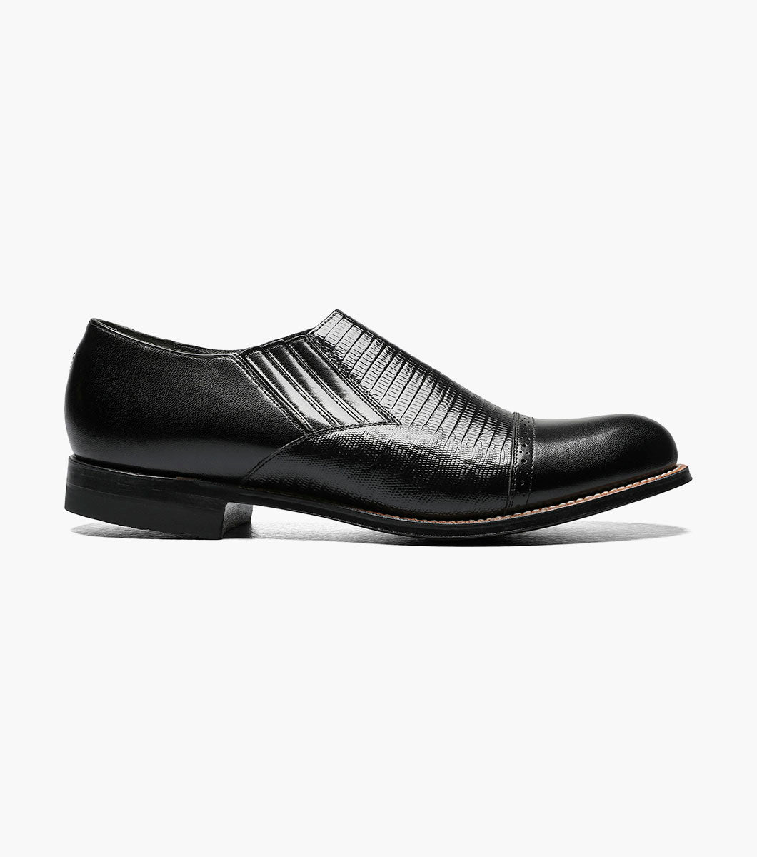 Stacy Adams MADISON Cap Toe Slip On Black by Stacy Adams Shoes