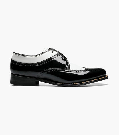 Stacy Adams DAYTON Wingtip Oxford Black w/White by Stacy Adams Shoes
