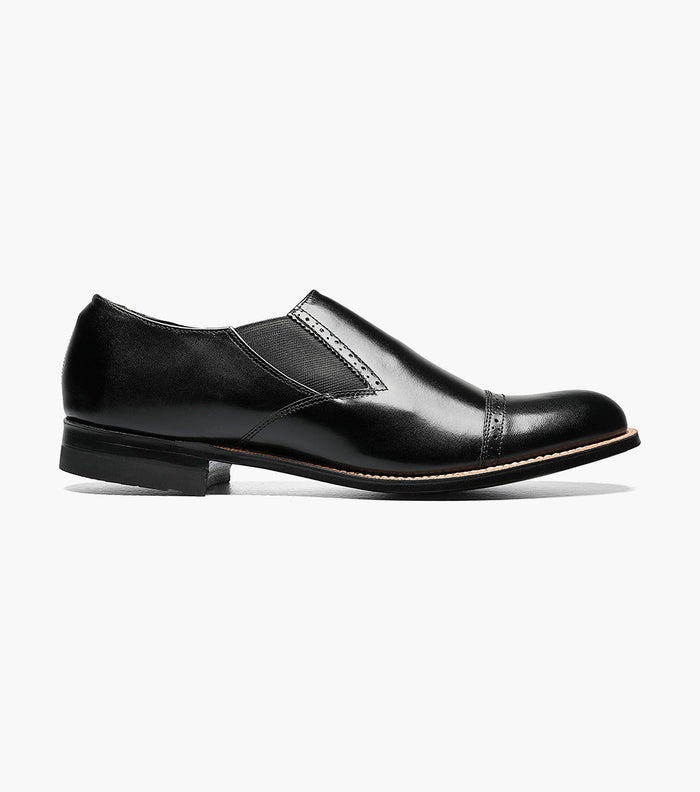 Stacy Adams MADISON Cap Toe Slip On Black by Stacy Adams Shoes