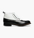 Stacy Adams MADISON Spectator Spat Cap Toe Boot Black w/White by Stacy Adams Shoes