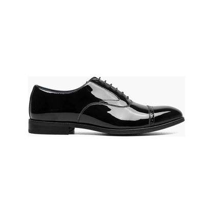 11003,Stacy Adams Patent Shiny Leather Concorde Cap Toe Oxford Lace Up