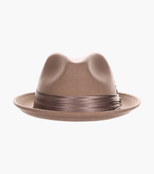 ASH FEDORA Crushable Wool Felt Pinch Front Hat